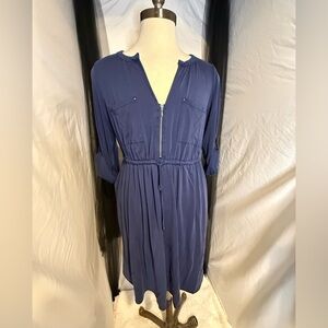 Torrid Blue Zipper Front Dress